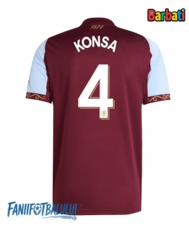 Aston Villa Ezri Konsa #4 Tricou Fotbal Replică 2025-26 Barbati Acasa